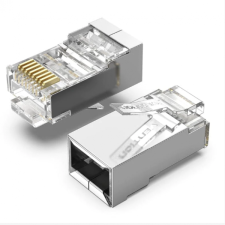  Vention UTP (Cat.6A ,RJ45,átlátszó) 100db, csatlakozó kábel és adapter