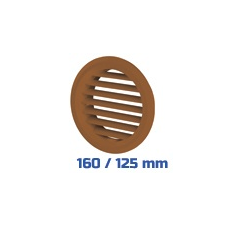 VENTS Vents szellőzőrács, bútorrács barna rovarhálós (160/125 mm) villanyszerelés