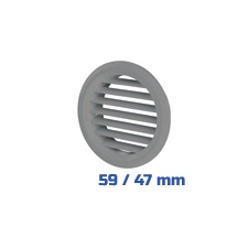 VENTS Vents szellőzőrács, bútorrács szürke (59/47 mm) villanyszerelés