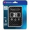 Verbatim 2,5" HDD (merevlemez), 2TB, USB 3.0, VERBATIM "Store n Go", fekete
