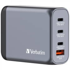 Verbatim 32202 GaN 3x USB-C / USB-A Hálózati töltő - Szürke (100W) mobiltelefon kellék