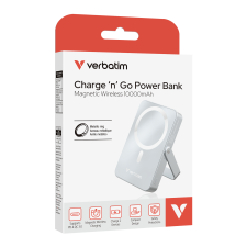 Verbatim 32266 MagSafe Wireless Power Bank Kitámasztóval 10000mAh 20W - Kék (32266) power bank