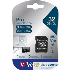 Verbatim 32GB microSDHC Verbatim UHS-I Pro memóriakártya + adapter (47041) memóriakártya