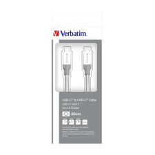 Verbatim 48867 USB-C (apa - apa) kábel 0.3m - Ezüst kábel és adapter