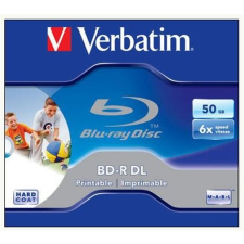 Verbatim BD-R BluRay lemez, kétrétegű, nyomtatható, 50GB, 6x, normál tok, VERBATIM írható és újraírható média
