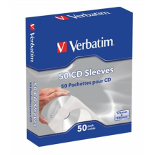 Verbatim CD/DVD boríték, papír, ablakos, bebújtatós fül, VERBATIM, fehér (V49992) boríték