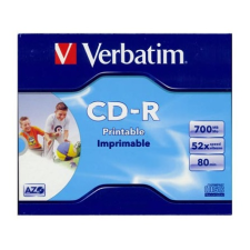 Verbatim CD-R írható CD lemez 700MB matt nyomtatható normál tok (43325) írható és újraírható média