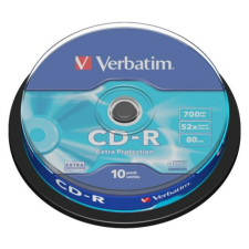 Verbatim CD-R lemez, 700MB, 52x, 10 db, hengeren, VERBATIM DataLife (CDV7052B10DL) írható és újraírható média