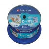 Verbatim CD-R lemez, nyomtatható, matt, no-ID, AZO, 700MB, 52x, 50 db, hengeren, VERBATIM