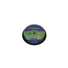 Verbatim CD ROM CD-RW80 8-10x Cakebox x10 írható és újraírható média
