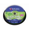 Verbatim CD-RW lemez, újraírható, SERL, 700MB, 8-10x, 10 db, hengeren VERBATIM