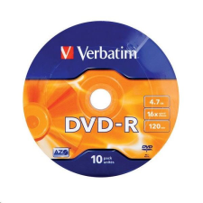 Verbatim DVD-R 4.7GB 16x DVD lemez zsugorhengeres 10db/henger  (43729) (43729) írható és újraírható média