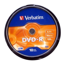 Verbatim DVD-R írható DVD lemez 4,7GB 10db hengeres (43523) írható és újraírható média