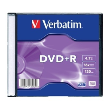 Verbatim DVD+R lemez, AZO, 4,7GB, 16x, vékony tok, VERBATIM írható és újraírható média