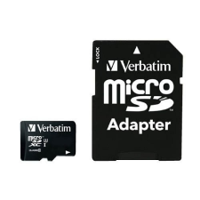 Verbatim Memóriakártya VERBATIM &quot;PRO&quot; microSDHC Class 10 16 GB + adapter memóriakártya