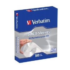 Verbatim Papír CD/DVD boríték, ablakos, öntapadó füllel, fehér (50db) (49992) - Lemez boríték