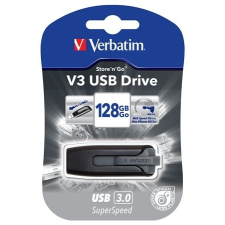 Verbatim Pendrive, 128GB, USB 3.0, 80/25 MB/sec, VERBATIM &quot;V3&quot;, fekete-szürke pendrive