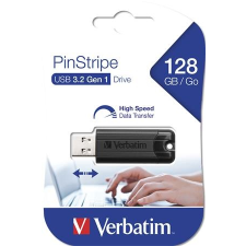 Verbatim Pendrive, 128gb, usb 3.2, verbatim "pinstripe", fekete pendrive