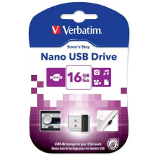 Verbatim Pendrive, 16GB, USB 2.0, 10/3MB/sec, VERBATIM Nano UV16GN pendrive