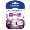 Verbatim Pendrive, 16GB, USB 2.0, 10/3MB/sec, VERBATIM "Nano"