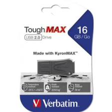 Verbatim Pendrive, 16GB, USB 2.0, extra ellenálló, VERBATIM "ToughMAX", fekete pendrive