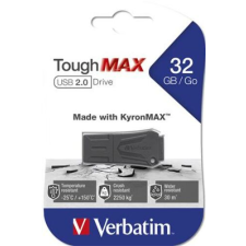 Verbatim Pendrive, 32GB, USB 2.0, extra ellenálló, VERBATIM "ToughMAX", fekete pendrive