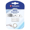 Verbatim Pendrive, 32GB, USB 2.0, VERBATIM "Executive Metal", ezüst