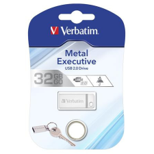 Verbatim Pendrive, 32GB, USB 2.0, VERBATIM &quot;Executive Metal&quot;, ezüst pendrive
