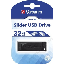 Verbatim Pendrive, 32GB, USB 2.0, VERBATIM Slider, fekete (UV32GSF) pendrive