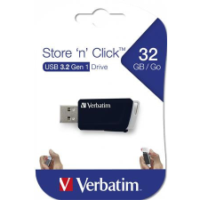 Verbatim Pendrive, 32GB, USB 3.2, 80/25MB/sec, VERBATIM &quot;Store n Click&quot;, fekete pendrive