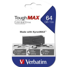 Verbatim Pendrive, 64GB, USB 2.0, extra ellenálló, VERBATIM ToughMAX, fekete (UV64GTM) pendrive