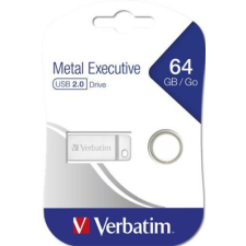 Verbatim Pendrive, 64GB, USB 2.0,  VERBATIM "Executive Metal", ezüst pendrive