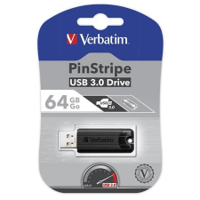 Verbatim Pendrive, 64GB, USB 3.0, "Pinstripe", fekete pendrive