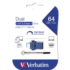 Verbatim Pendrive, 64gb, usb 3.2+usb-c adapter, verbatim &quot;dual&quot; 49967 pendrive