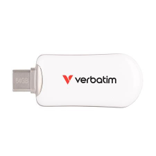Verbatim Pendrive, 64GB, USB-C 3.2 Gen1, VERBATIM  Plectra , fehér pendrive