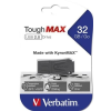 Verbatim Pendrive, extra ellenálló, 32GB, USB 2.0, VERBATIM "ToughMAX", fekete