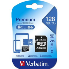 Verbatim Premium microSDXC 128GB UHS-I V10 U1 + SD adapter memóriakártya