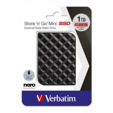 Verbatim SSD (külső memória), 1TB, USB 3.2 VERBATIM "Store n Go Mini", fekete merevlemez