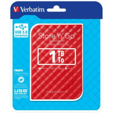 Verbatim Store &#039;n&#039; Go 1TB 2.5&quot; USB 3.0 piros külső merevlemez merevlemez