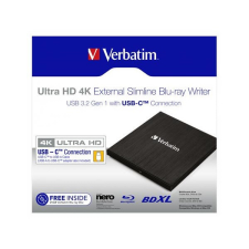 Verbatim Ultra HD 4K External Slimline Blu-ray Writer Black cd és dvd meghajtó