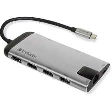 Verbatim USB-C ADAPTER USB 3.1 GEN 1 / USB 3.0x3 / HDMI / SDHC / MICROSDHC / RJ45 kábel és adapter