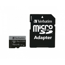 Verbatim Verbatim 512GB microSDXC Pro Class 10 U3 V30 A2 + adapterrel memóriakártya