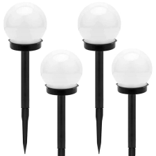 Verk 12285 Zahradní solární lampa koule bílá, 10 cm, IP65, 4 ks kültéri világítás