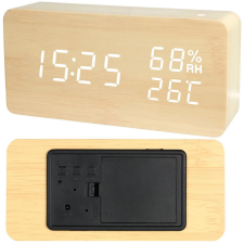 Verk Group VG-01772 - Elektronikus ébresztőóra hőmérő usb higrométer óra ébresztőóra