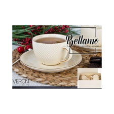 Veroni 12500 Bellamo porceláncsésze+alj 230ml,2 személyes,dobozban ajándéktárgy
