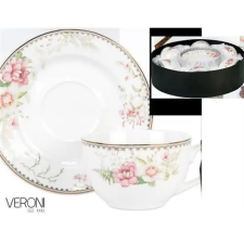 Veroni Ysabel porceláncsésze+alj 6 személyes 250ml,dobozban bögrék, csészék