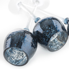  Verre2 üveg asztali gyertyatartó Gránátkék 9x20 cm dekoráció