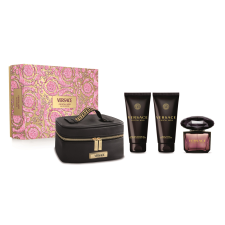 Versace Crystal Noir, SET: edp 90ml + Testápoló 100ml + tusfürdő gél 100ml + Kozmetikai Táska kozmetikai ajándékcsomag