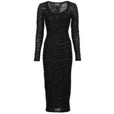 Versace Jeans Couture Hosszú ruhák 79HAO920 Fekete DE 36