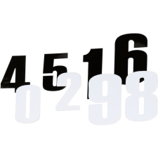  Versenyszám matrica fehér 15 cm # 5 információs címke